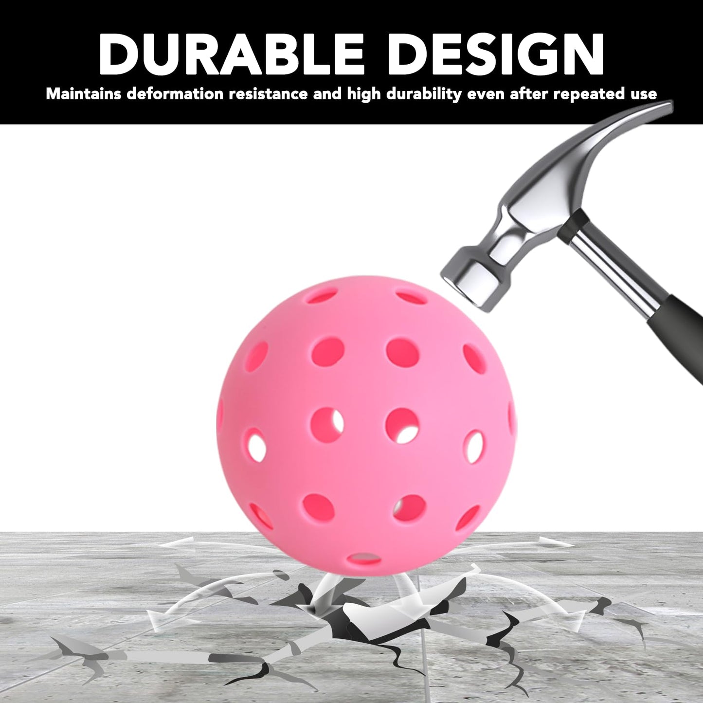 PICKLETECH Pickleball Balls 20 Pack, 40 Holes USAPA - Multicolor
