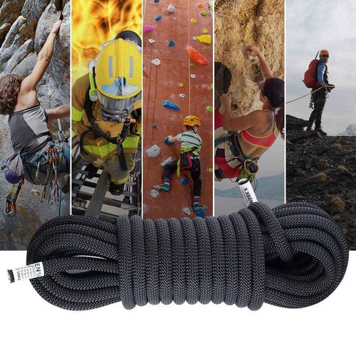 X XBEN 10.5 mm UIAA Static Climbing Rope 50M(160FT), Light and Soft Nylon Outdoor Rock Climbing Rope for Rock Climbing,Tree Climbing,Arborist Rope,Canyoneering,Rescue Work