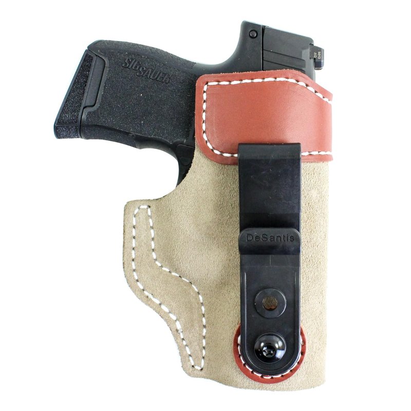 Desantis Sof-Tuck IWB Leather Holster - Conceal Carry IWB Gun Holster for Men and Women, Compatible with SIG SAUER P365, SIG SAUER P365 SAS - Right Hand Draw, Tan