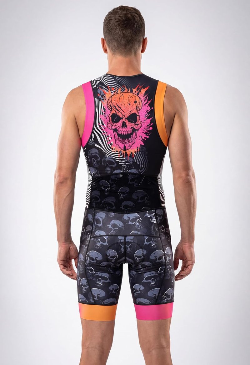 Wixen Men's Triathlon Suit - Breathable Padded Tri Suit for Swim, Bike & Run | Ideal Race Day Gear