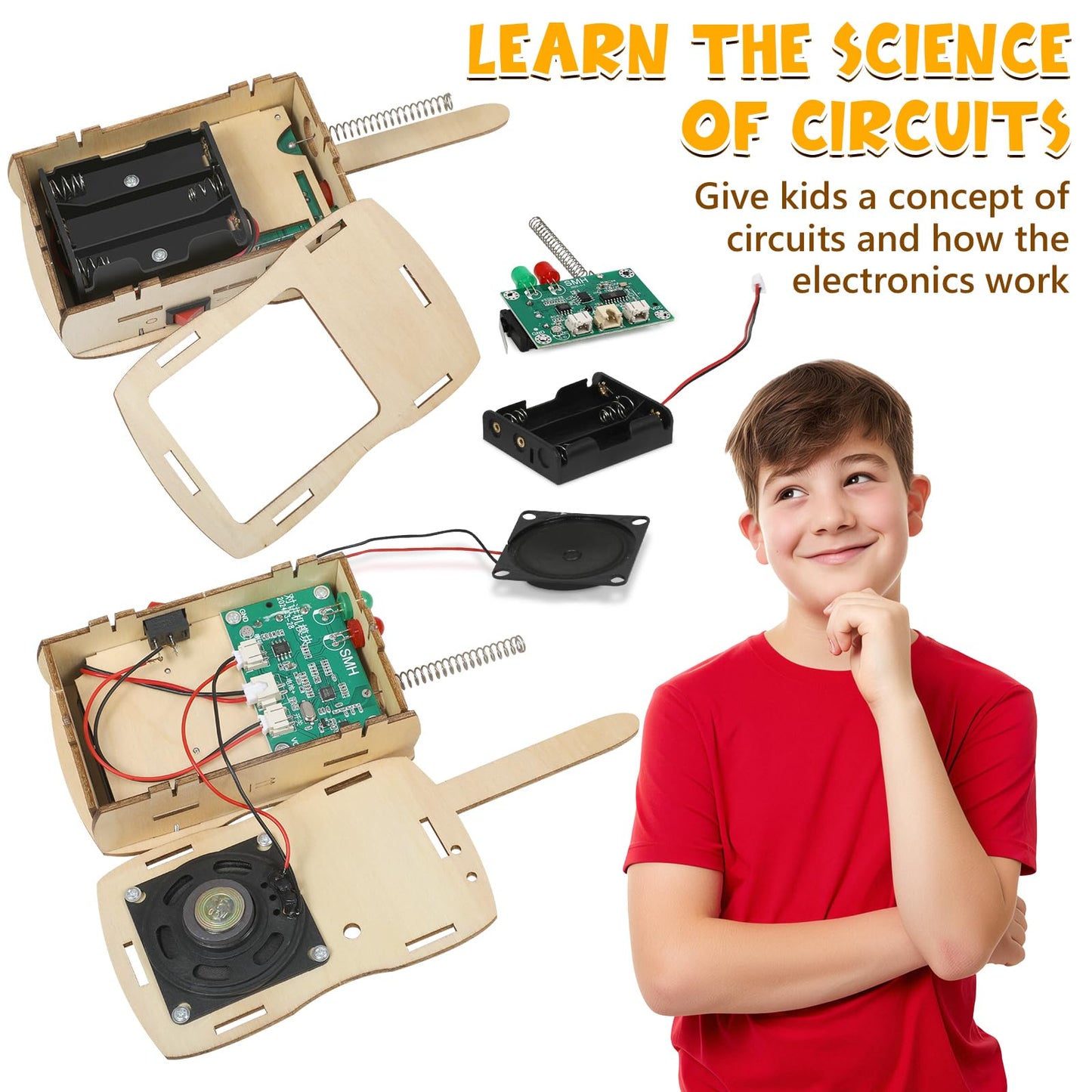 Stem Projects Walkie Talkies Toys for Boys Age 8-12 12-14 Science Kit Building Own DIY Electronics Kit for Kids Science Experiments Kid 9-12 Boy Toys Birthday Gift 8 9 10 11 13 Year Old Teen Girl