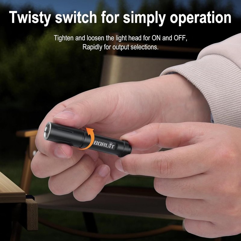 Compact Keychain Flashlight - Mini EDC LED Light, AAA Battery Powered for Travel & Emergencies | Lightweight Design