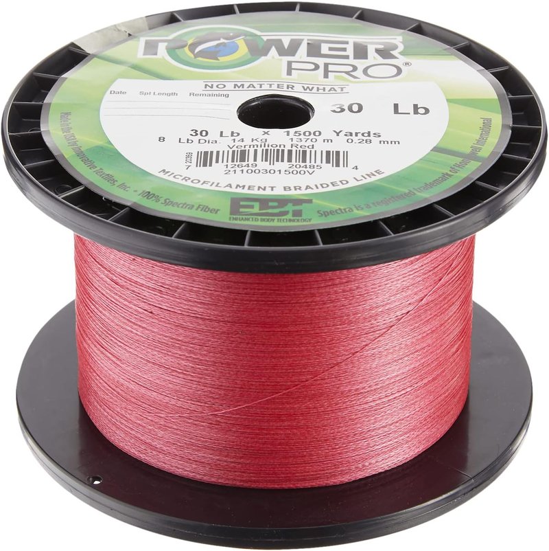 Power Pro Spectra Fiber Braided Fishing Line - High Strength, Low Stretch, 300 Yards