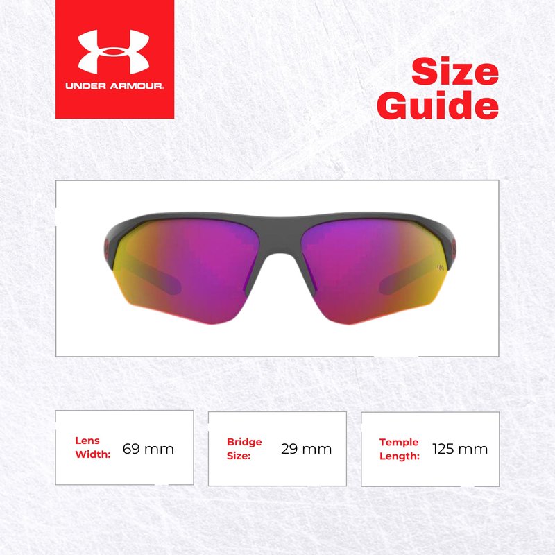 Under Armour UA7000 Instinct 0IXN/50 69MM White Orange/Blue Gradient Wrap Around Sunglasses for Youth (For girls For boys) +BUNDLE with ACCESSORY EYEWEAR KIT