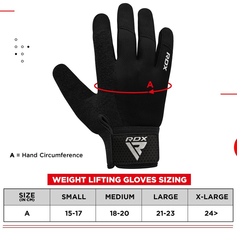 RDX Weight Lifting Gloves Gym Workout, Full Finger Touch Screen, Breathable Anti Slip Padded Palm Protection, Fitness Strength Training Powerlifting HIIT WOD Exercise, Men Women Home Gym Cycling