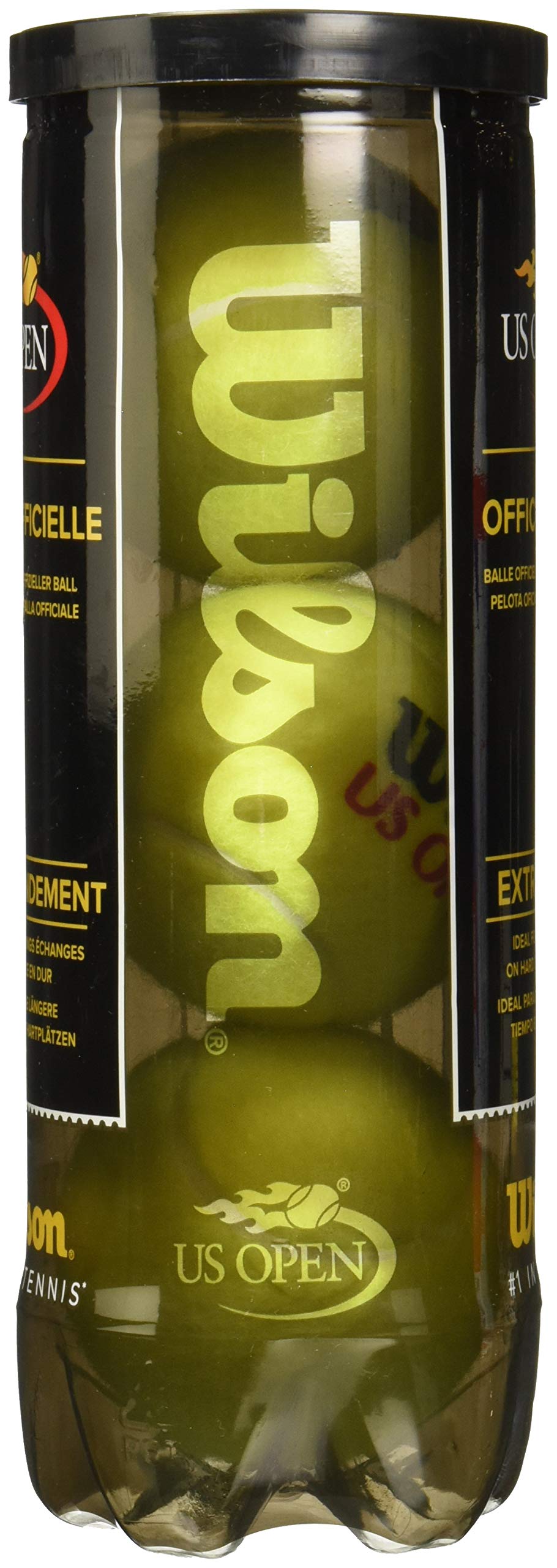 WILSON US Open Tennis Balls - Extra Duty, 4 Can Pack (12 Balls)