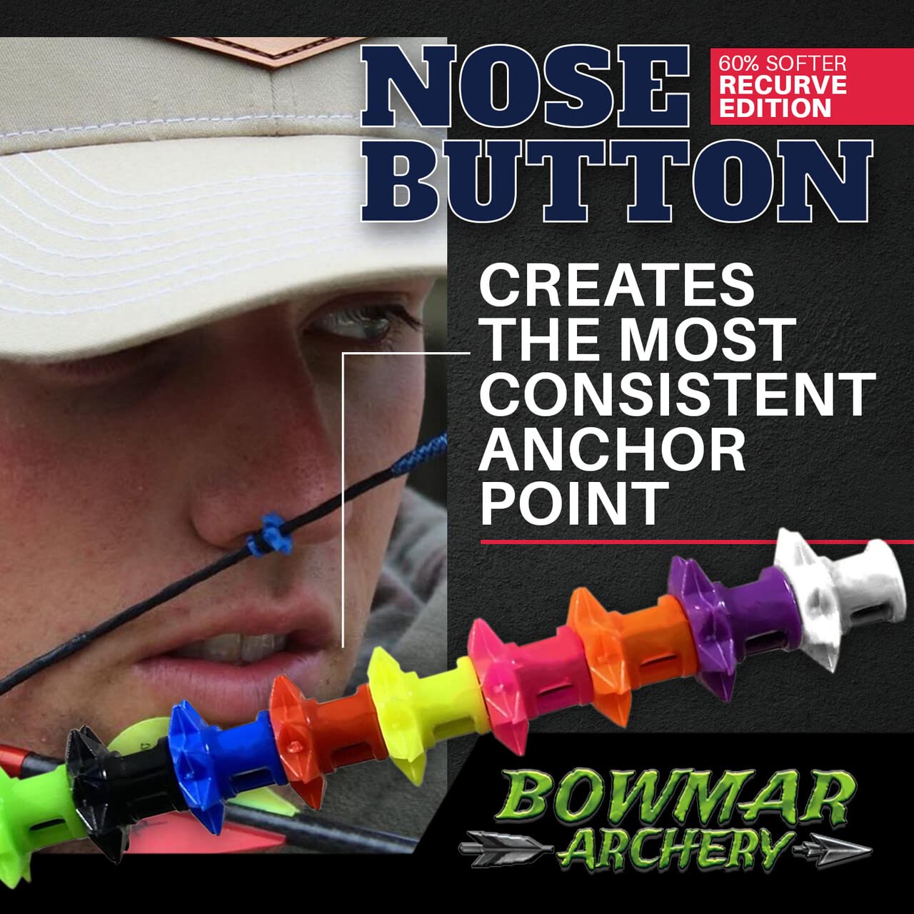 Bowmar Recurve Nose Button (Purple)