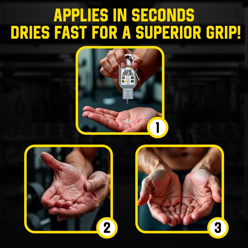 GRIPZILLA Liquid Chalk Kit Gym Chalk for Weight Lifting, Rock Climbing, Pole Grip, Bouldering, Powerlifting, Ball, Gymnastics, Sports, and Workout - Package May Vary (Clear Liquid Gel (50+50+100ml))