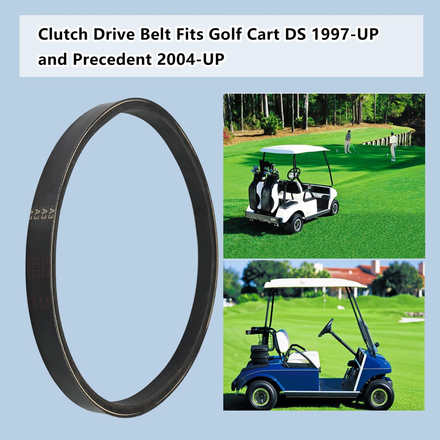 Vanshly Club Car Clutch Drive Belt for 1992-Up DS and 2004-Up Precedent Golf Cart 1016203