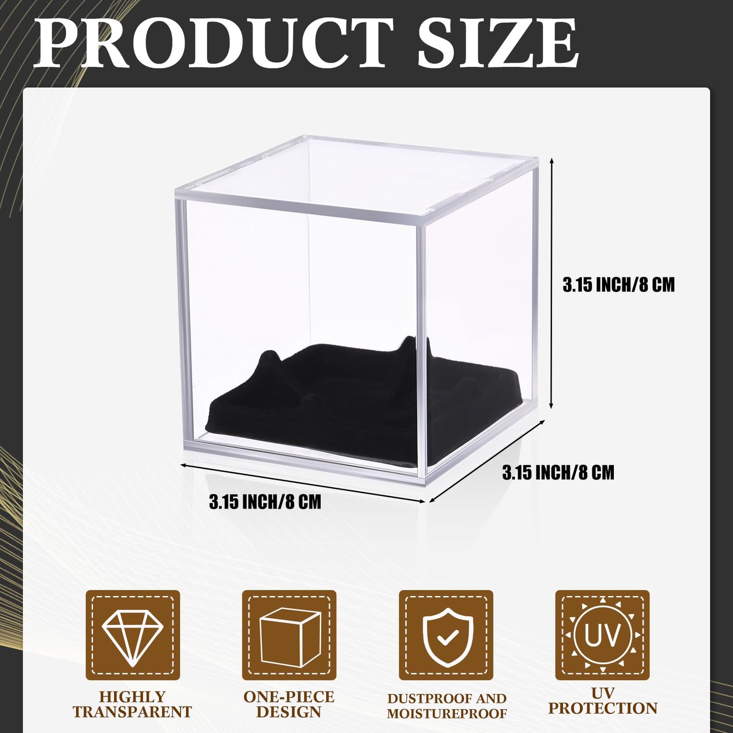 Kigley 18 Pack Baseball Display Cases Bulk, UV Protected Acrylic Boxes with Protective Foam Inserts, Clear Baseball Display Cases for Official Size Memorabilia Balls