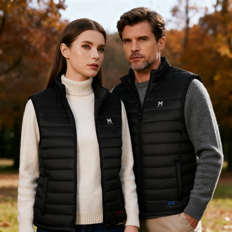MRAWARM Heated Vest, Lightweight Electric Heated Vest for Men Women wiht 6 Heating Zone and 3 Temperature