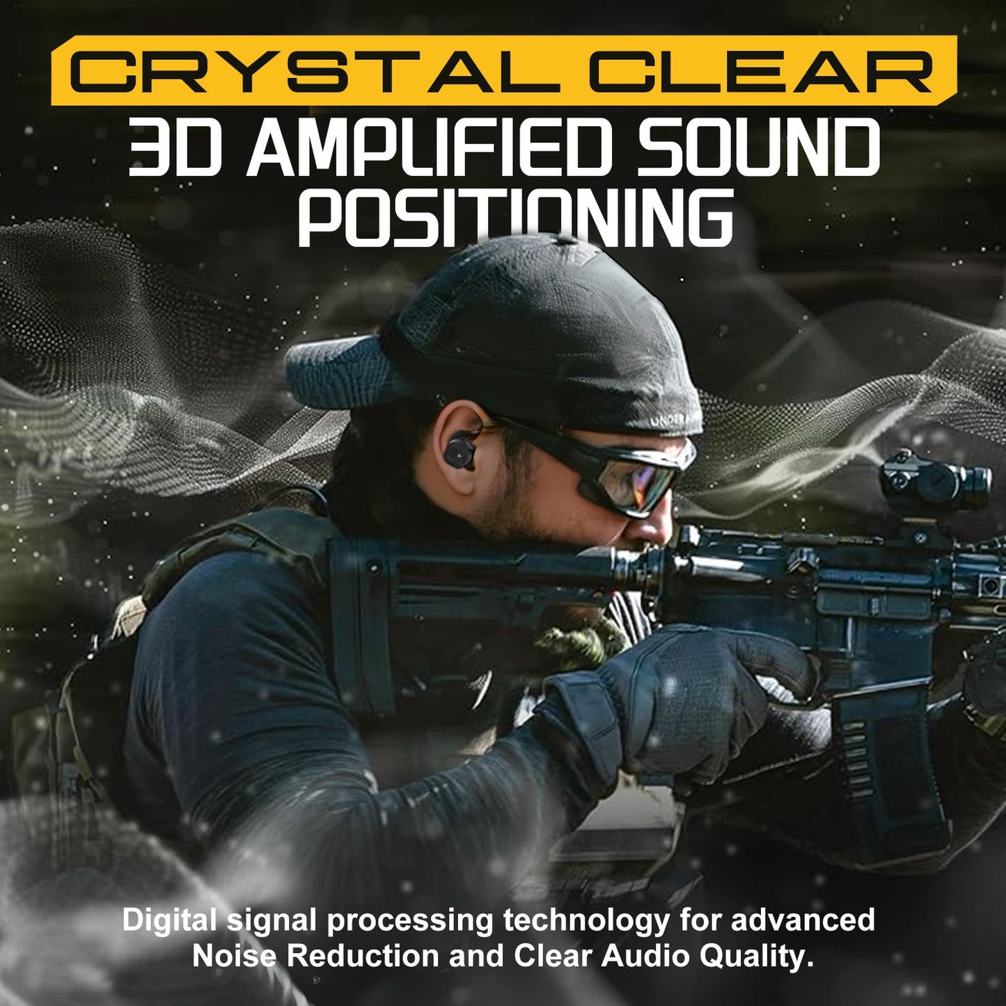 EARMOR Shooting Ear Protection, NRR 30dB Bluetooth 5.4 Wireless Noise Cancelling Sound Amplification Electronic Hearing Protection for Tactical, Hunting, Gun Range M20T PRO