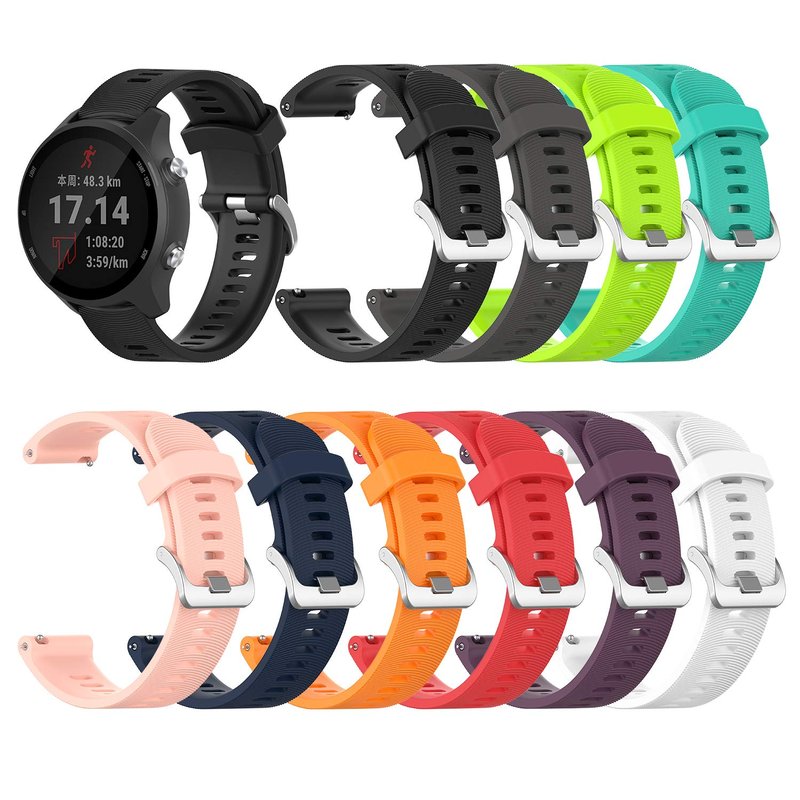 Band for Garmin Forerunner 245, Soft Silicone Replacement Band for Garmin Forerunner 645 (No Tracker, Replacement Bands Only)