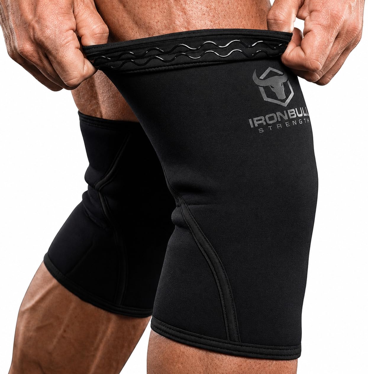 7mm Knee Sleeves for Squats & Weightlifting - Large, Charcoal, Men & Women