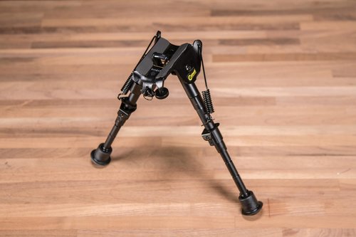 Caldwell XLA Fixed Bipod 6" - 9" with Adjustable Notched Legs and Slim Folding Design for Easy Transport, Rifle Stability, and Target Shooting, Black