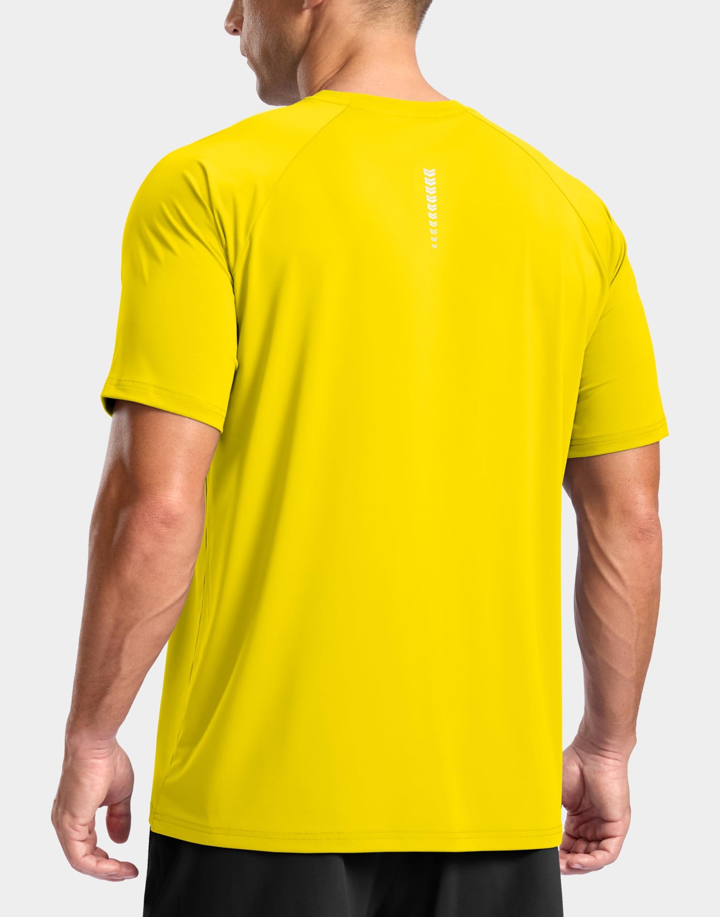 G Gradual Men's Athletic Workout T-Shirts Moisture Wicking Cooling Running Shirts Short Sleeve Performance Tee for Gym Tennis(Yellow,XXL)