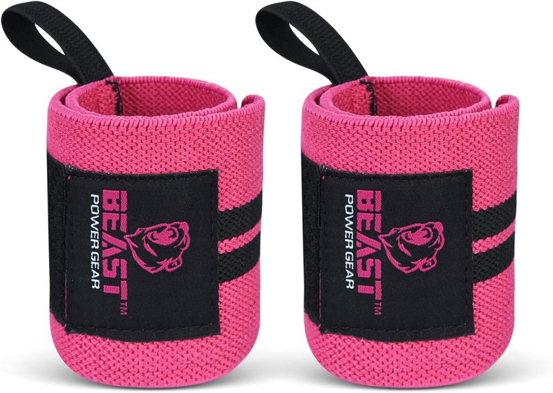 Gym Wrist Wraps for Weightlifting - Improved Lifting Support & Stability | 14" Premium Quality Hand Wraps with Thumb Loop
