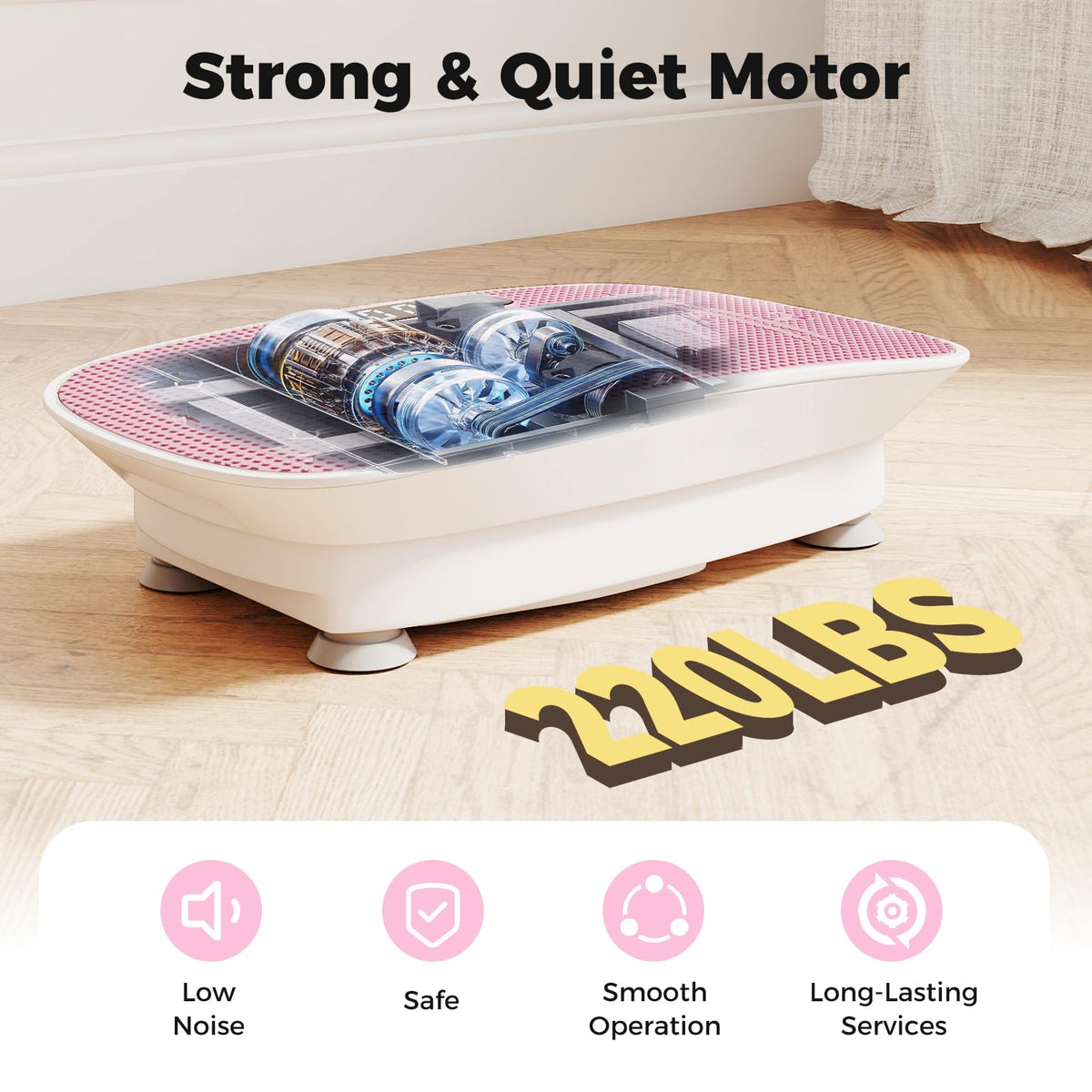 GYMAX Vibration Plate Exercise Machine, Vibration Plate with 10-Level Intensity, LED Display & Remote Control, Body Vibrating Plates Stand Shaking Platform Fat Burning Machine (Pink)