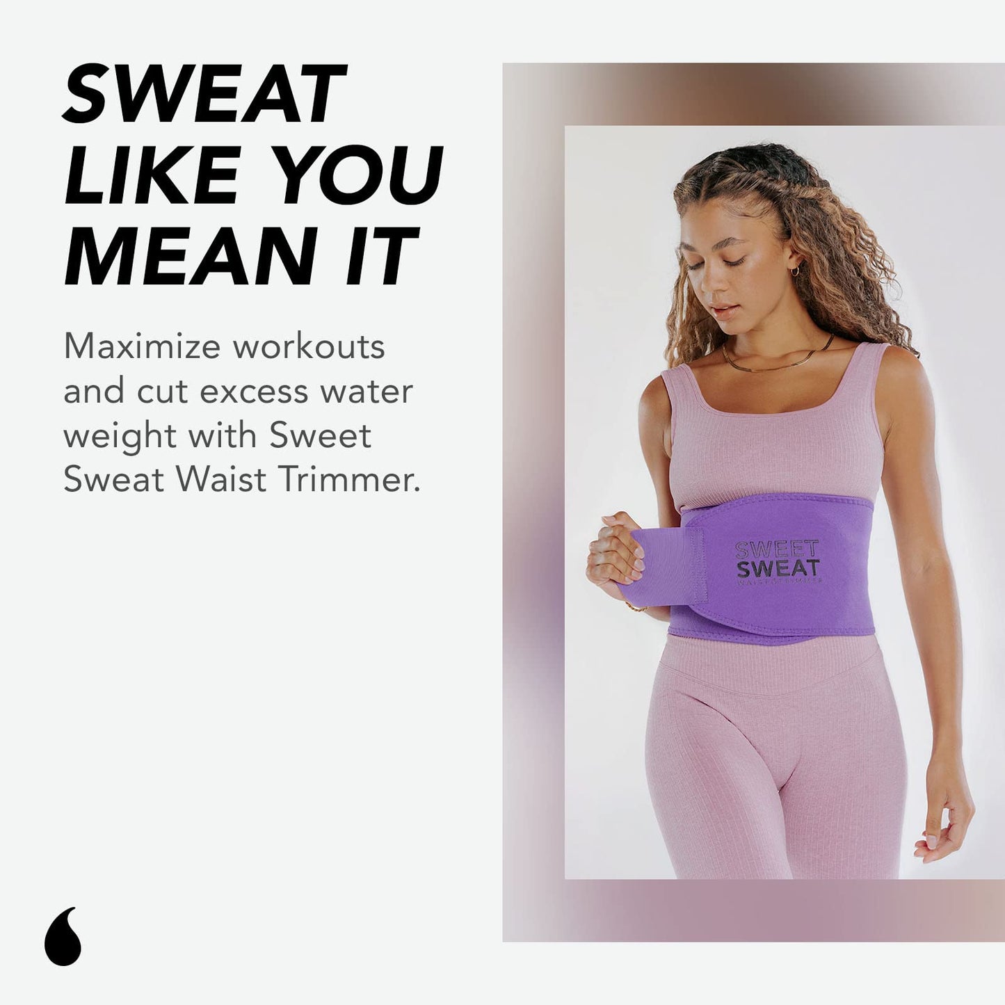 Sweet Sweat Waist Trimmer 'Laguna' | Premium Waist Trainer Band for Men & Women (Small)