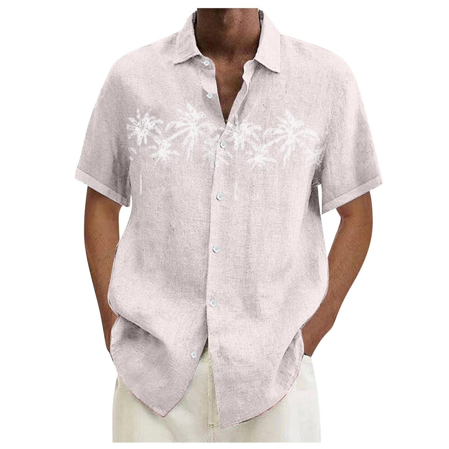 2 items dollar men hawaiian shirts short sleeve pink mens summer casual shirts big and tall mens beach shirts 3XL mens short sleeve button down shirts untucked slim fit semi formal