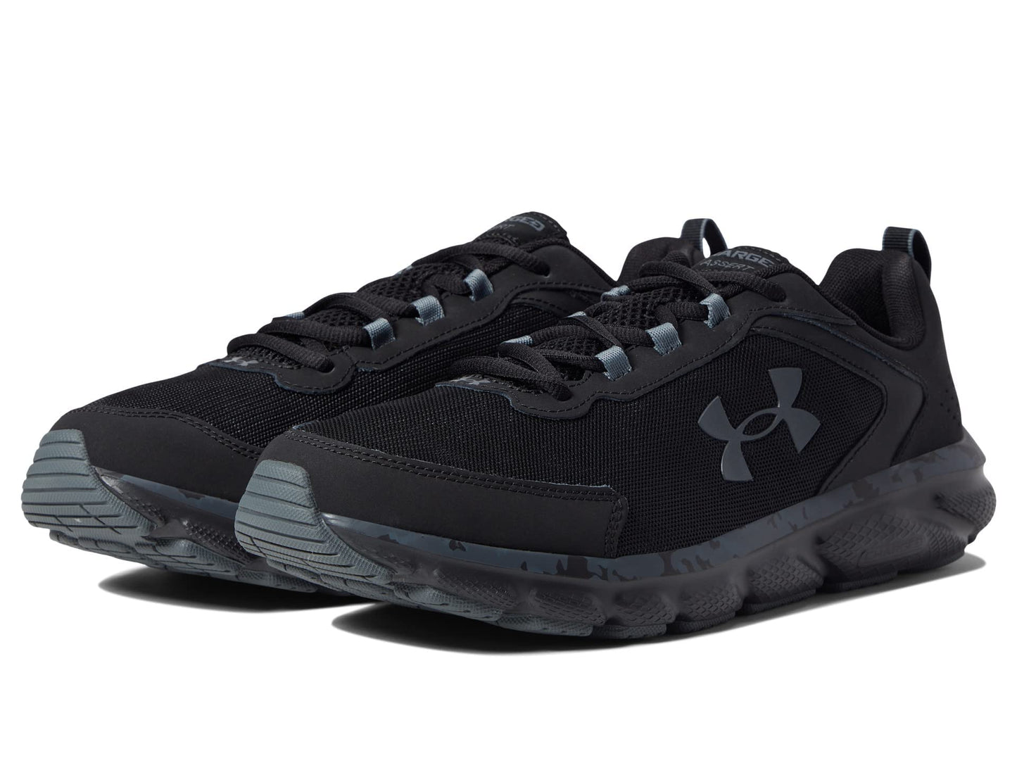 Under Armour Men's Charged Assert 9 Camo, Black/Black, 12.5 US
