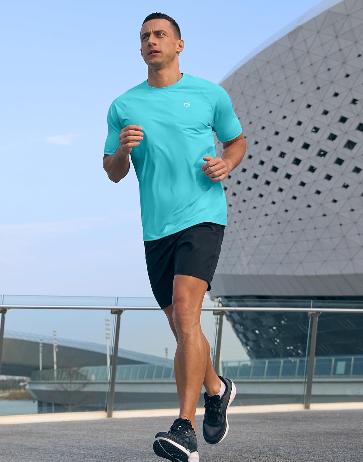 G Gradual Men's Athletic Workout T-Shirts - Moisture-Wicking Cooling Performance Tee for Gym & Tennis | Short Sleeve