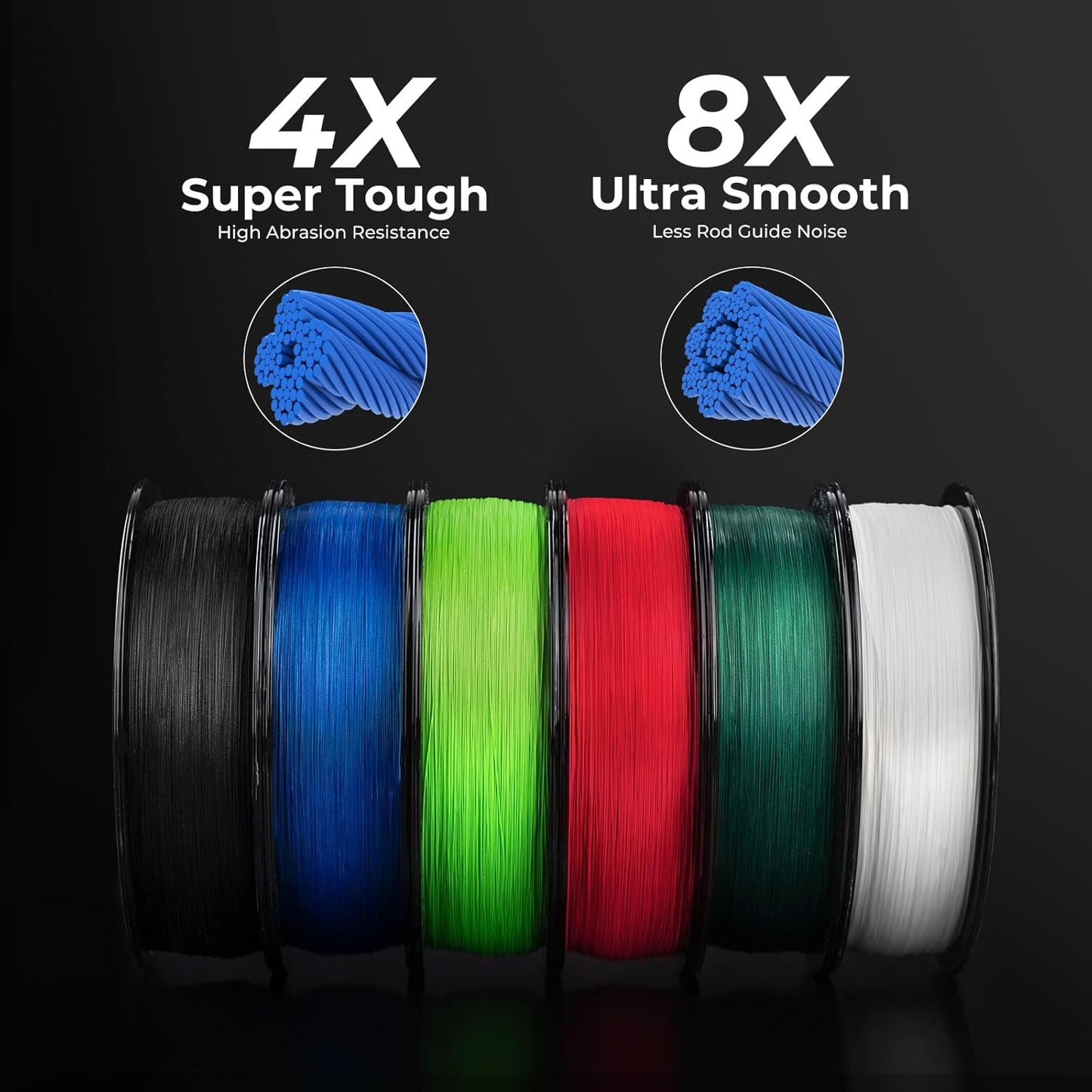 KastKing Superpower Braided Fishing Line - Colorfast UHMWPE Fiber, Smooth & Strong, Near Zero Stretch | 150 Yards, Green