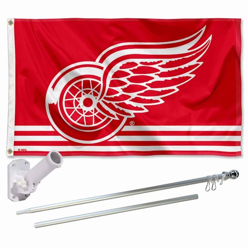 WinCraft Detroit Red Wings Flag Pole and Bracket Set