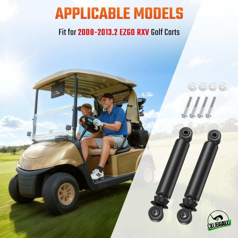 CLUBRALLY Golf Cart Rear Shock Absorbers, RXV Rear Shocks for 2008-2013 EZGO RXV, OEM#603637, 611724