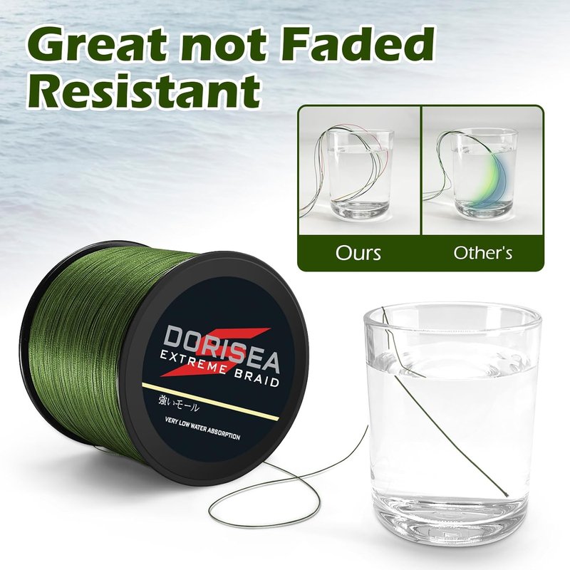 Extreme Braid 100% PE Black Braided Fishing Line - Zero Stretch, 6-550Lb Test, 109-2187 Yards
