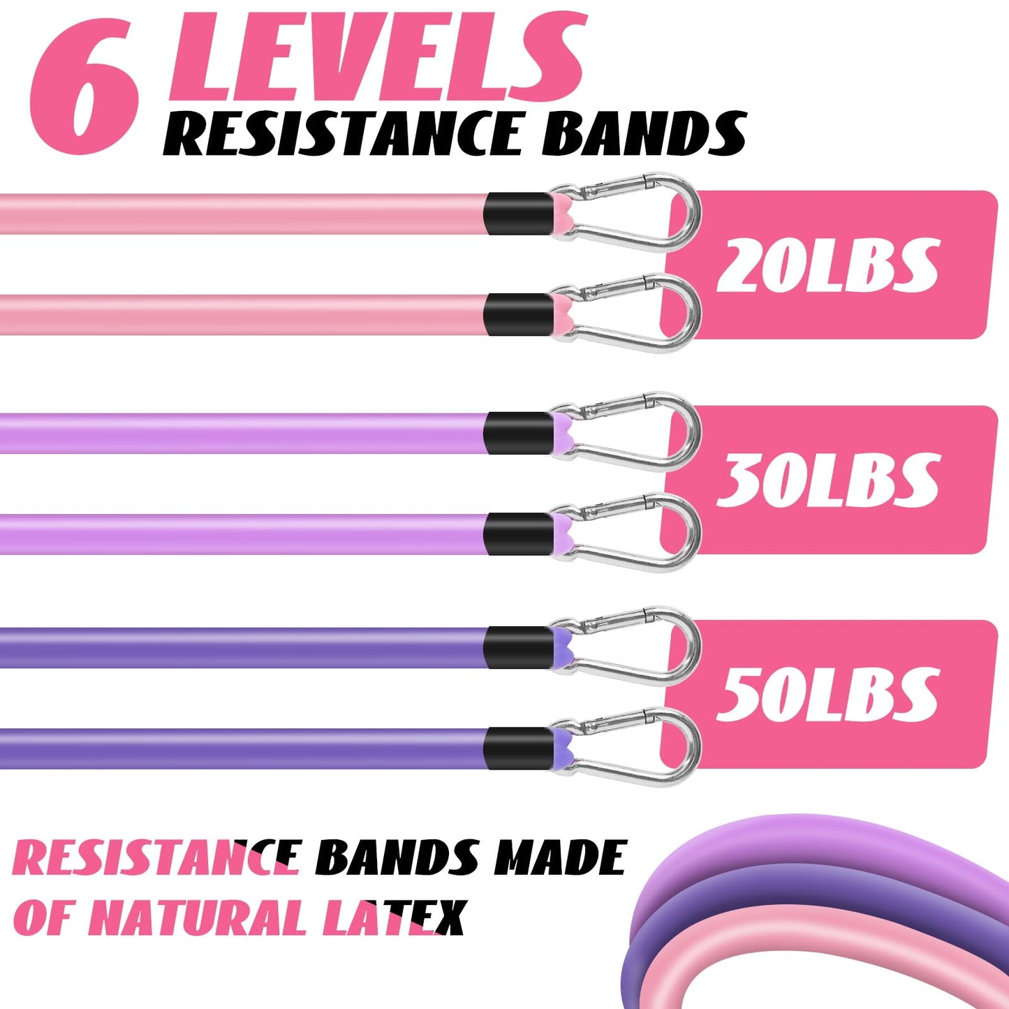 Pilates Bar Kit with Resistance Bands for Working Out, Pilates Equipment with Ab Roller for All Fitness Levels, Portable Home Gym Full Body Workout Equipment for Women&Men