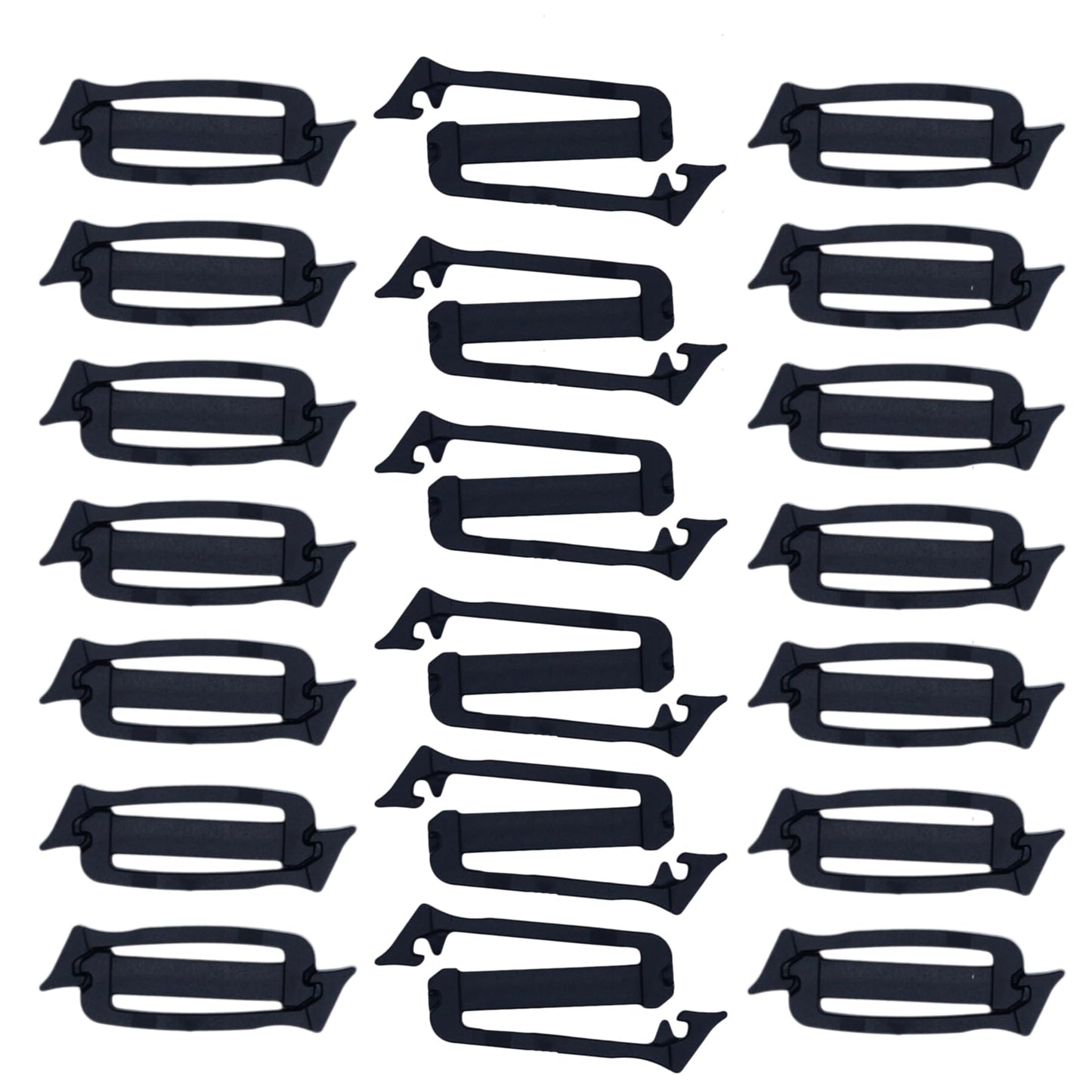 Yinprwi 20PCS 1 Inch/25mm Webbing Connecting Clip Backpack Bag Clips Strap Buckle Tri Glides Slides for Straps on Backpacks and Outdoor Gear
