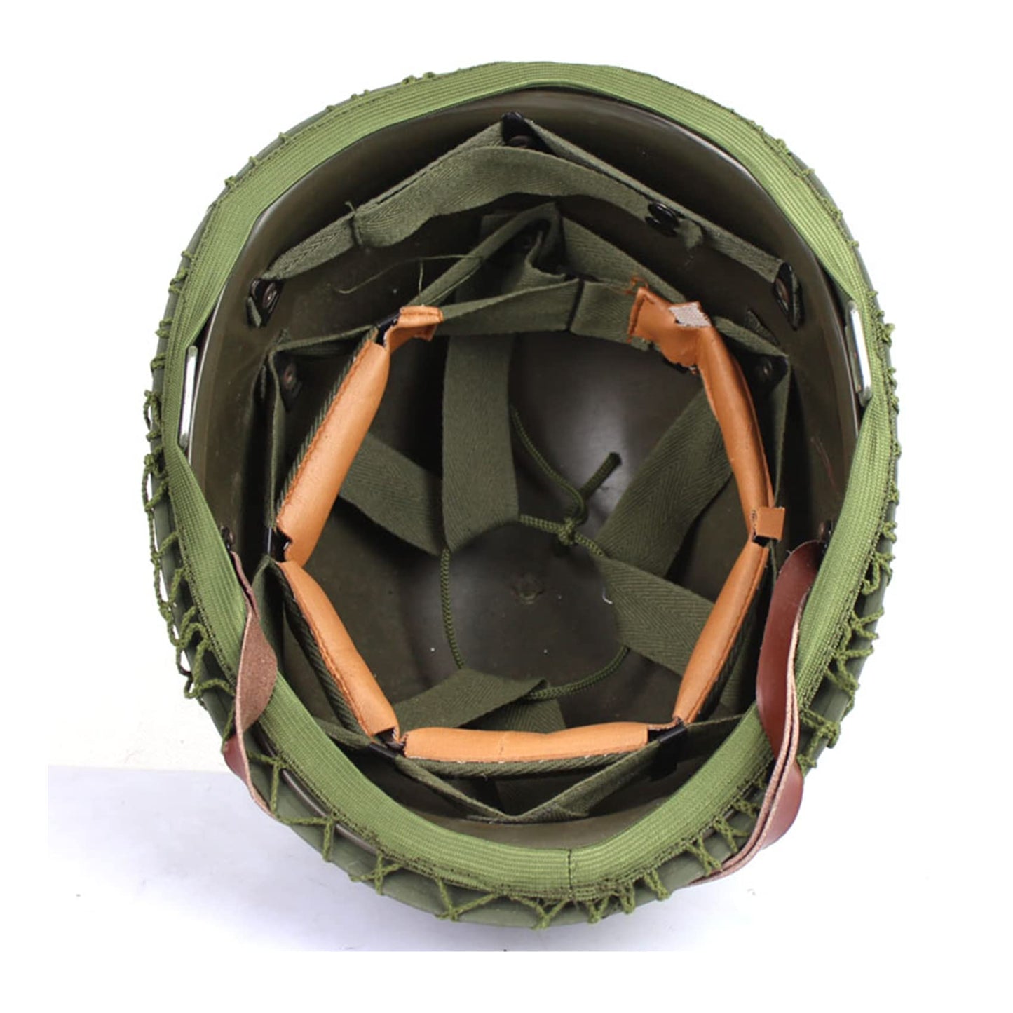 SYLPHID Outdoor Green WW2 US M1 Helmet Steel Field with Net Cover cat Eye Belt and Goggles
