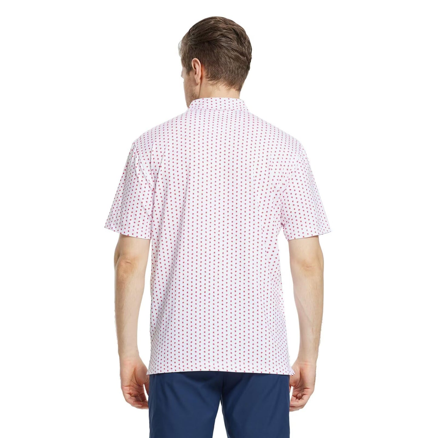 M MAELREG Golf Shirts for Men Dry Fit Print Patterns Performance Moisture Wicking Mens Polo Shirts Short Sleeve