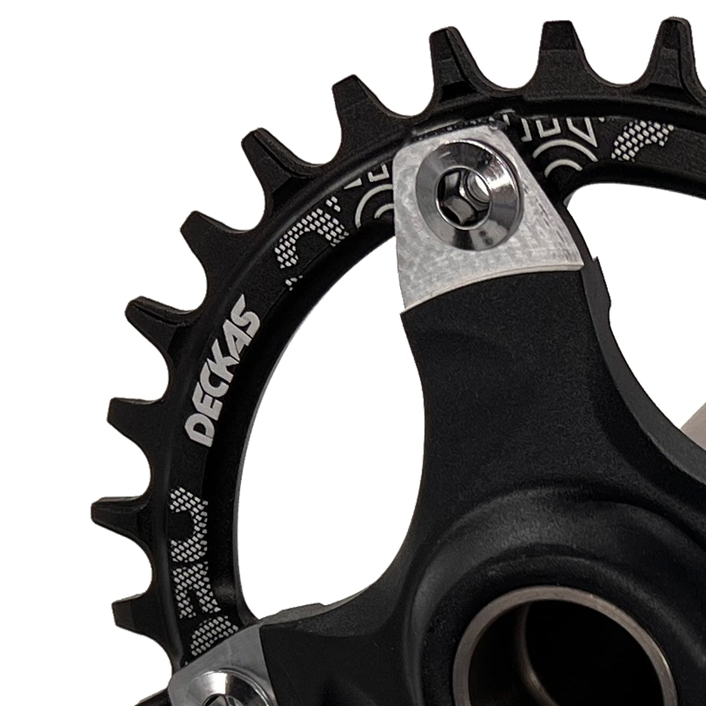 DECKAS 170mm Crankset, 104BCD 32T 34T 36T 38T Round Single Speed Narrow Wide Tooth Chainring and Crank Arm Set for MTB BMX Road Bicycle (Black 34T)
