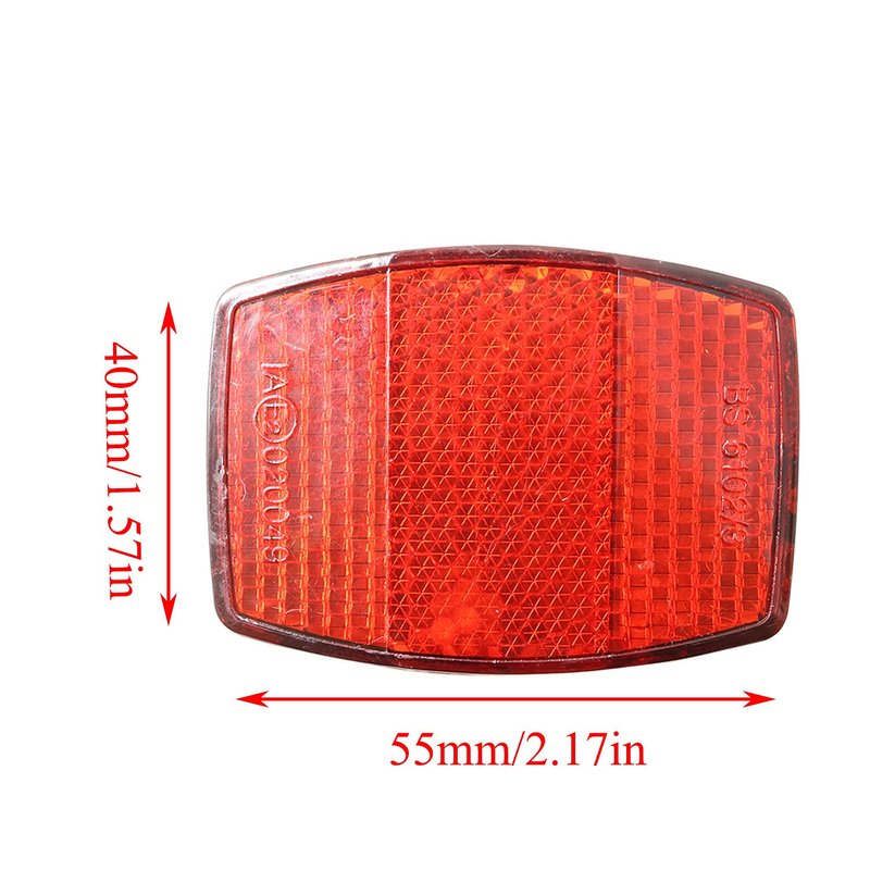 PZRT Handlebar Mount Safe Bicycle Reflector Reflective Front Rear Warning Light Bike Accessories, Red