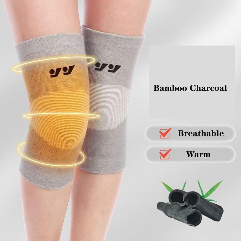 Sieafan Bamboo Knee Compression Sleeve - Bamboo Knee Sleeves for Men Women - Anti-Slip Compression Knee Sleeve - Elastic Sport Warm Knee Brace (Gray, X-Large)