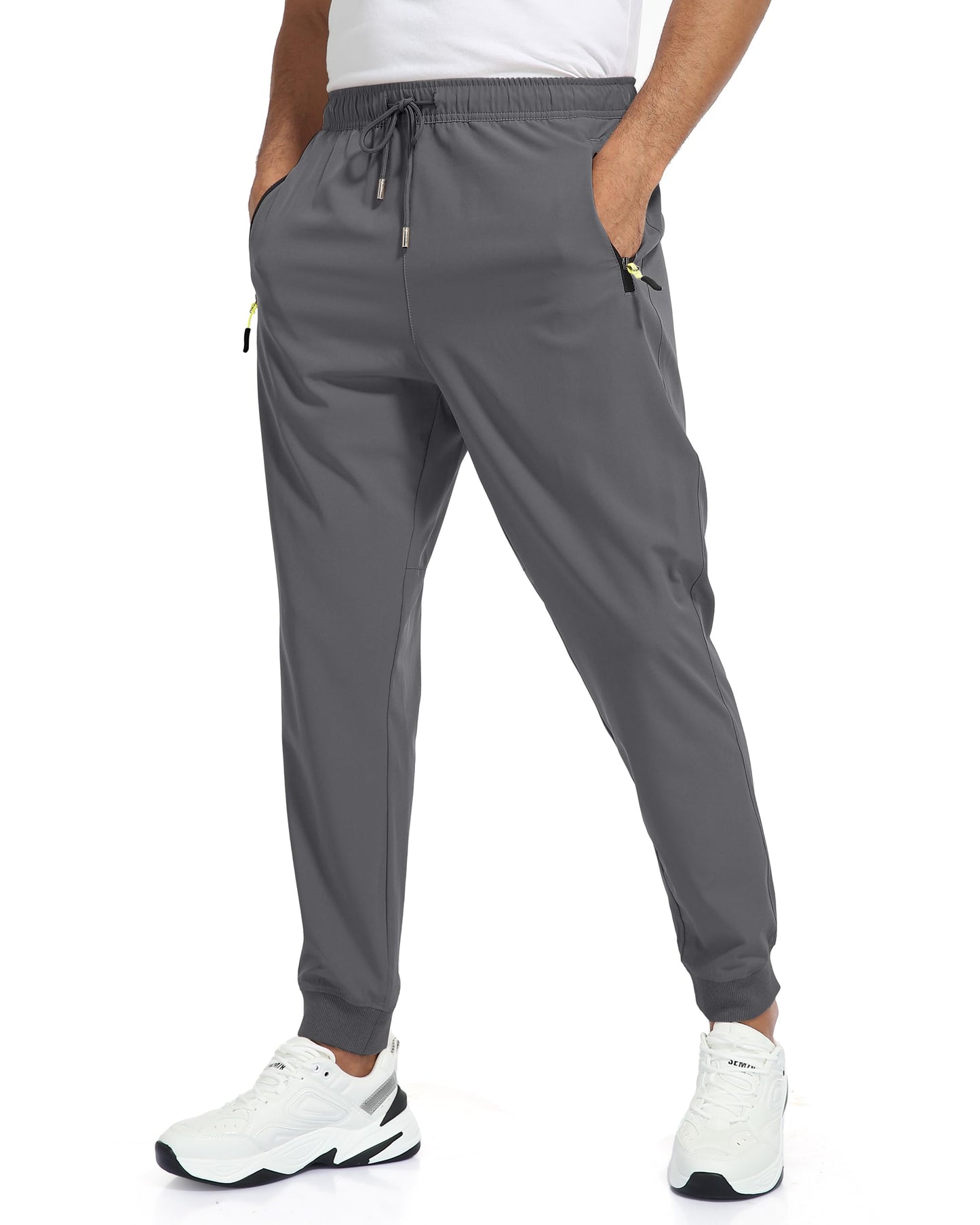 Rapoo Mens Jogger Pants Sweatpants Athletic Workout Drawstring Elastic Waist Comfortable Summer Lightweight Quick Dry Polyester Pants for Men Jogging with Pockets Navy XL/28