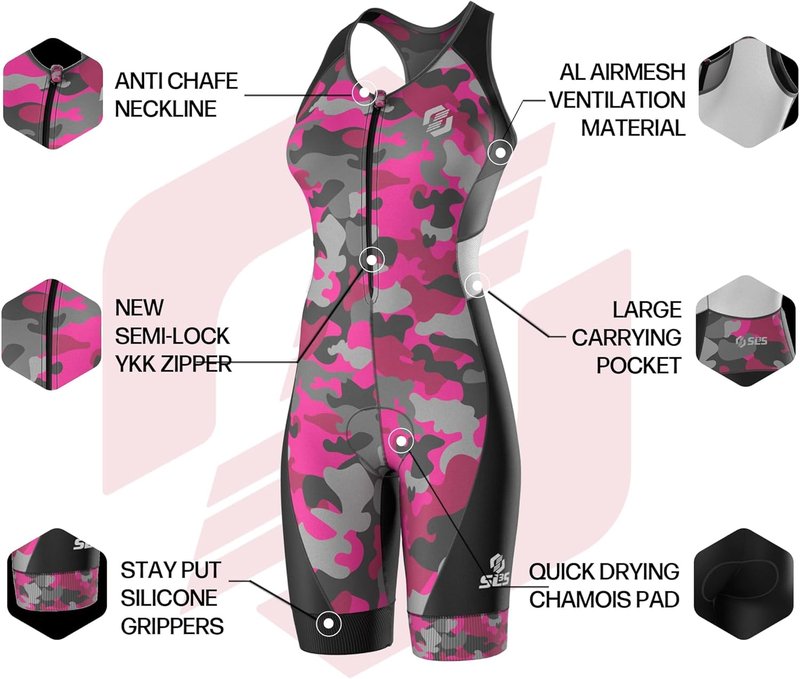 Triathlon Suits for Women - One Piece Pro Trisuit with Premium Material | No Shelf Bra, Comfortable Fit