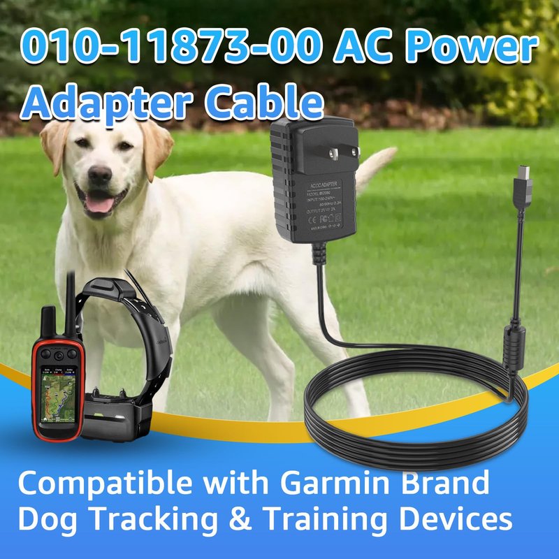 GUSUUI 010-11873-00 AC Power Adapter Cable for Garmin 010-11873-00 AC Adapter Cable Compatible with Alpha 100, Drive 53, Rino 700 750 750t 755tT5/5X/10/15/15X Dog Tracking Collars