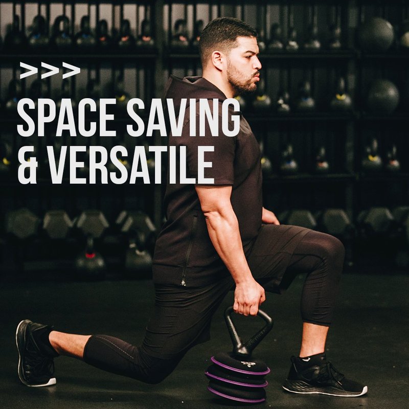 HYPERWEAR Soft Adjustable Kettlebell 25 lbs | Soft Kettle Bells with Adjustable Weight Plate | Premium Quality for Gym, Fitness at Home | Kettlebell for Women and Men