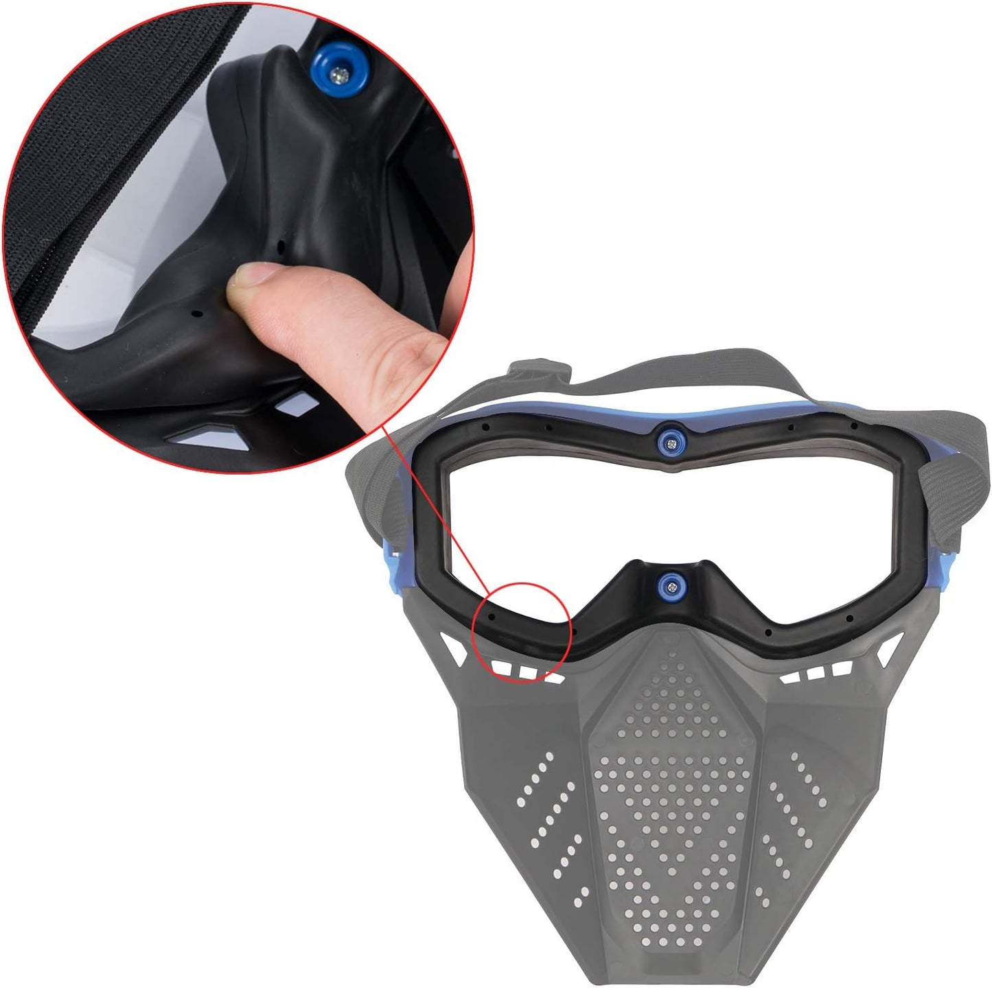 Tactical Nerf Rival Mask - Compatible with Apollo, Zeus, Khaos | Durable Design for Enhanced Play