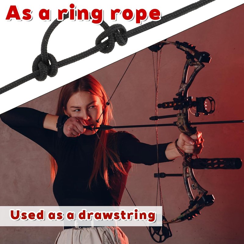 Archery D Loop Material - 10 Feet Compound Bowstring Release Nocking Loops | 2 PCS Durable Rope