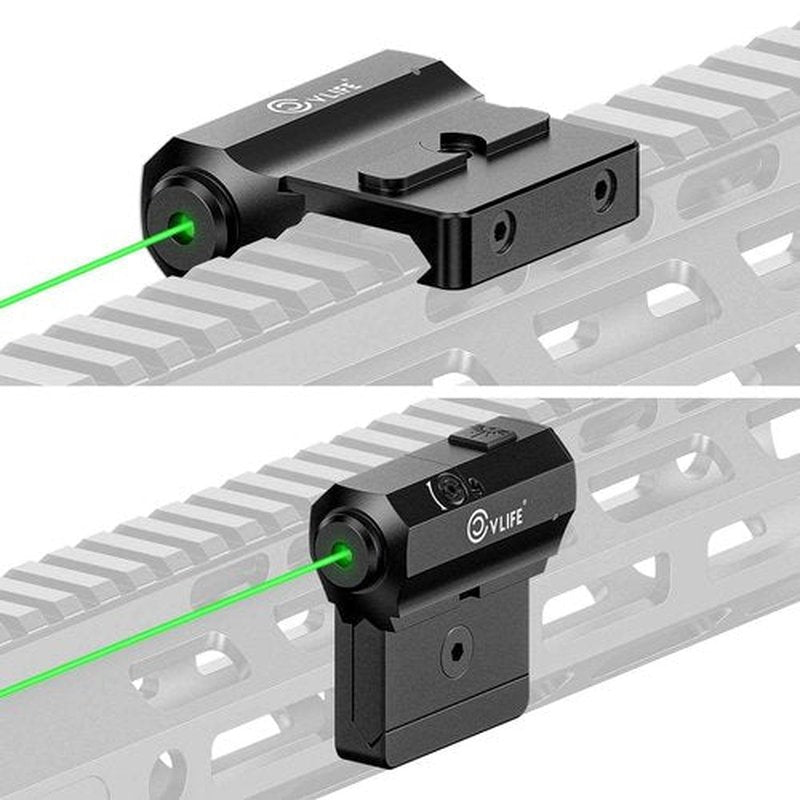 CVLIFE Rifle Green Laser Sight Compatible with M-Lok and Picatinny Rail Mount, Laser Beam Sight Low Profile Tactical Green Laser Magnetic Rechargeable