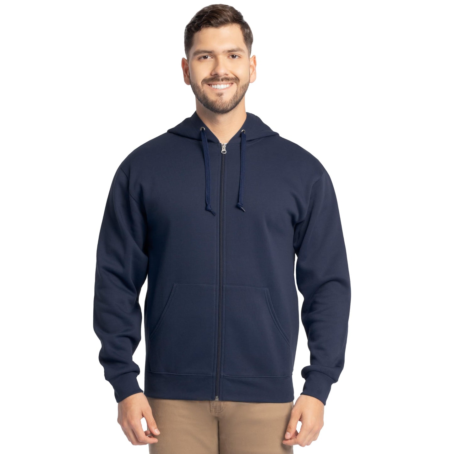 Fruit of the Loom Men's Eversoft Fleece Sweatshirts & Hoodies, Full Zip-Navy, Medium