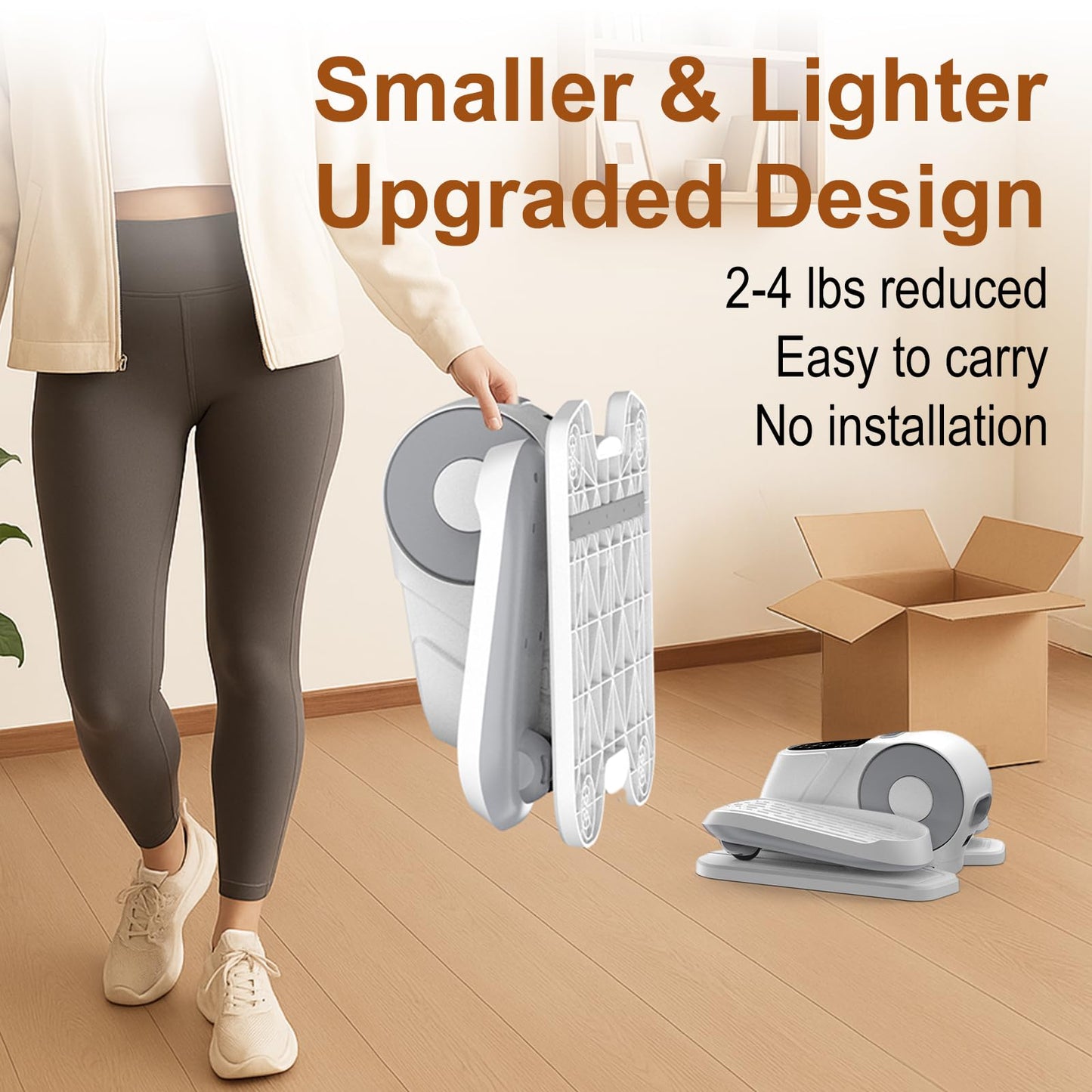 Under Desk Elliptical for Office Pedal Exerciser Electric 12-Speeds