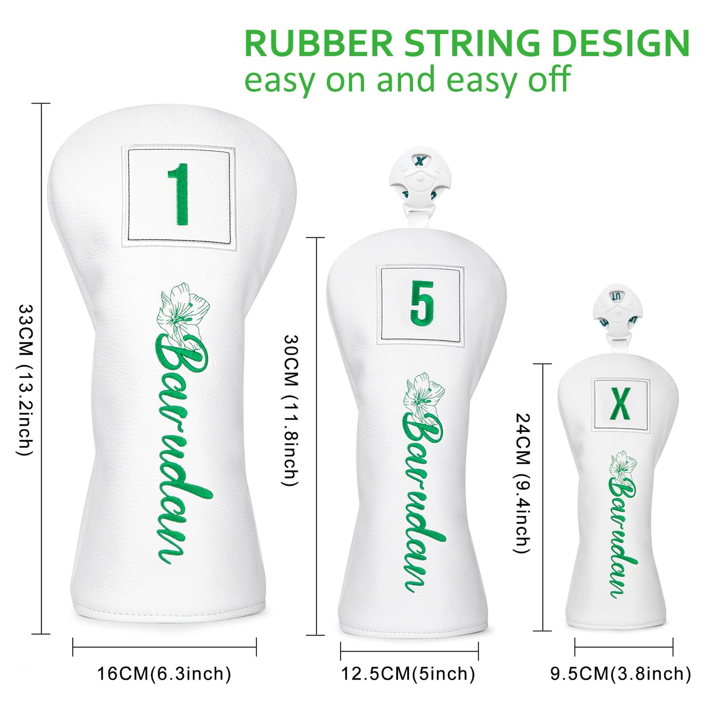 White Golf Putter Cover Blade Putter Headcover with Magnetic Closure fits for Newport Series Putters (for Blade | 1pc)