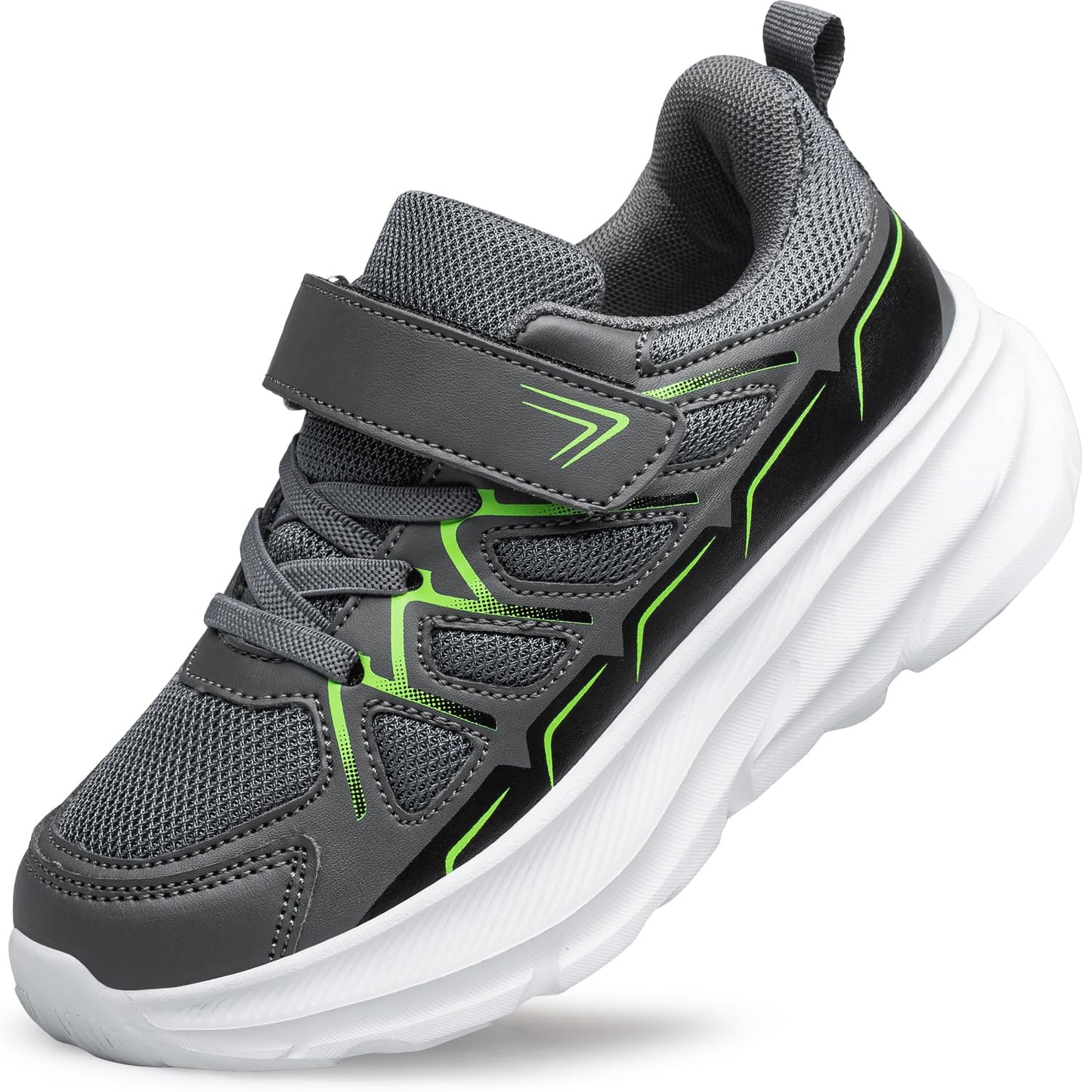 BQQ Boys Girls Sneakers Toddlers Kids Running Shoes Tennis Athletic Sport Gym Shoes Lightweight Breathable Grey Little Kid Size 1