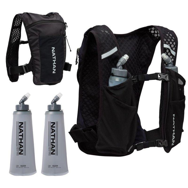 Nathan QuickStart 3.0 Hydration Pack with 2 14oz Soft Flask, for Running Vest, Hiking, Walking, Marathon, Obstacle Course Run, Race
