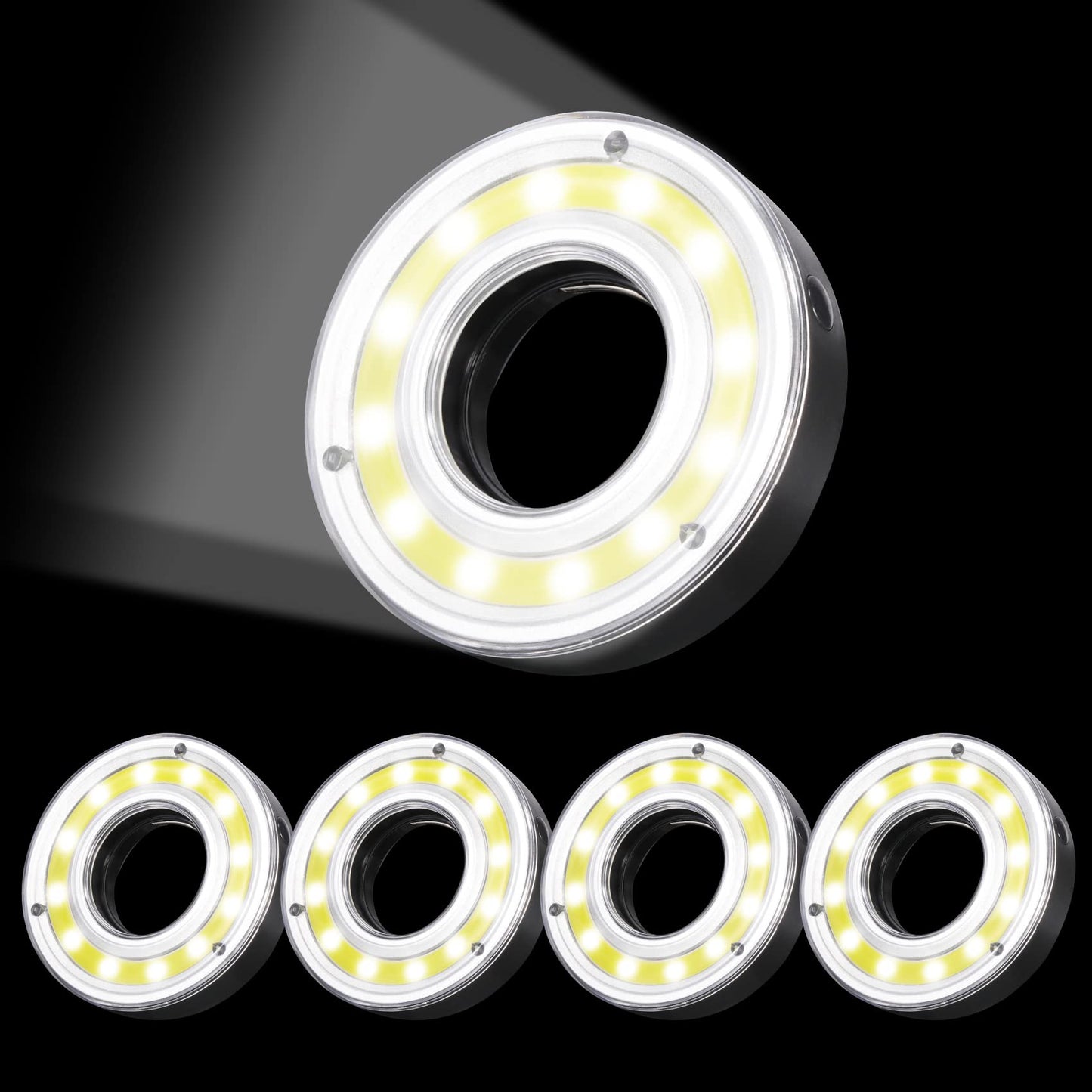 Kailund Golf Hole Lights 5 Pack - Led Light with Carabiner, Light Up Glow Hole for Night Play, Luminous Glow Golf Cup Lights for Putting Green Flags and Poles